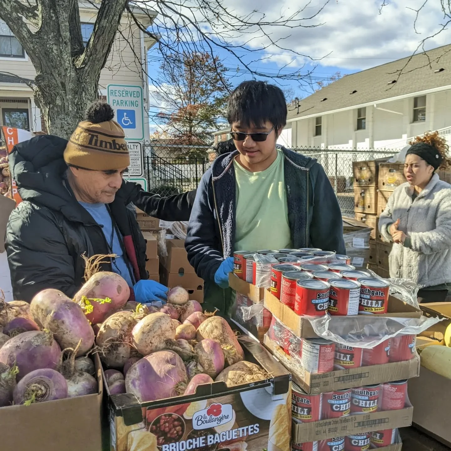 Coat and food giveaway with our sister church