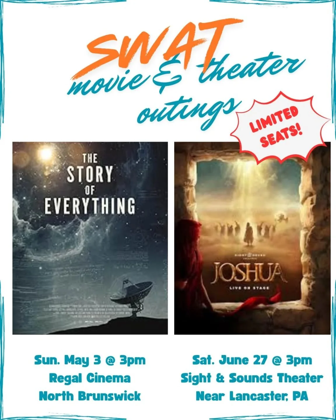 Hit up Pastor Steve before seats run out! $18.75 for the movie... $79 for the theater/play