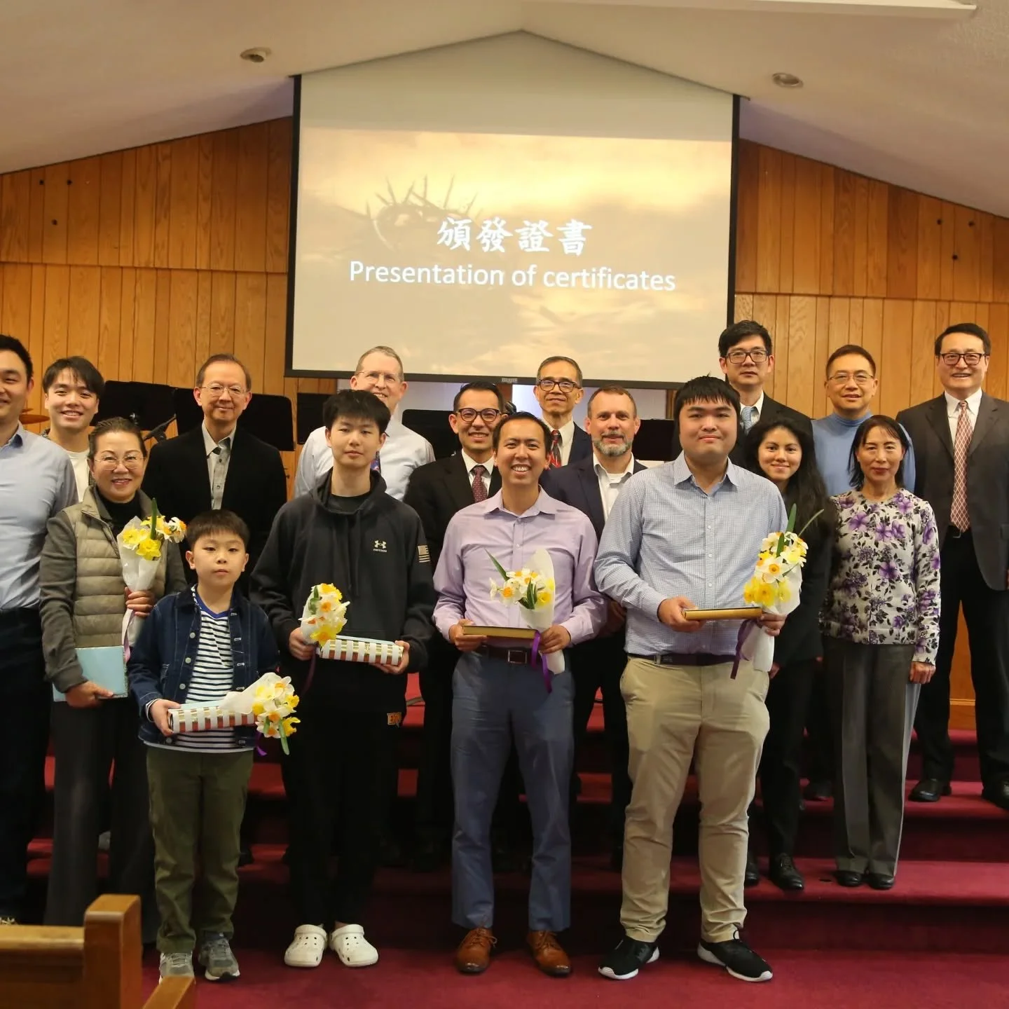 Celebrating new members and new baptisms