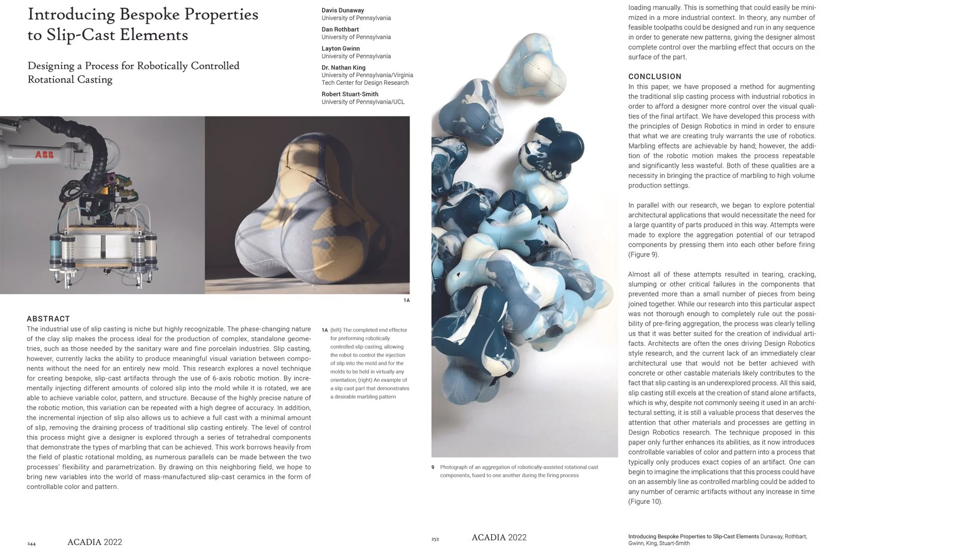 Introducing Bespoke Properties to Slip Cast Elements: Designing a Process for Robotically Controlled Rotational Casting