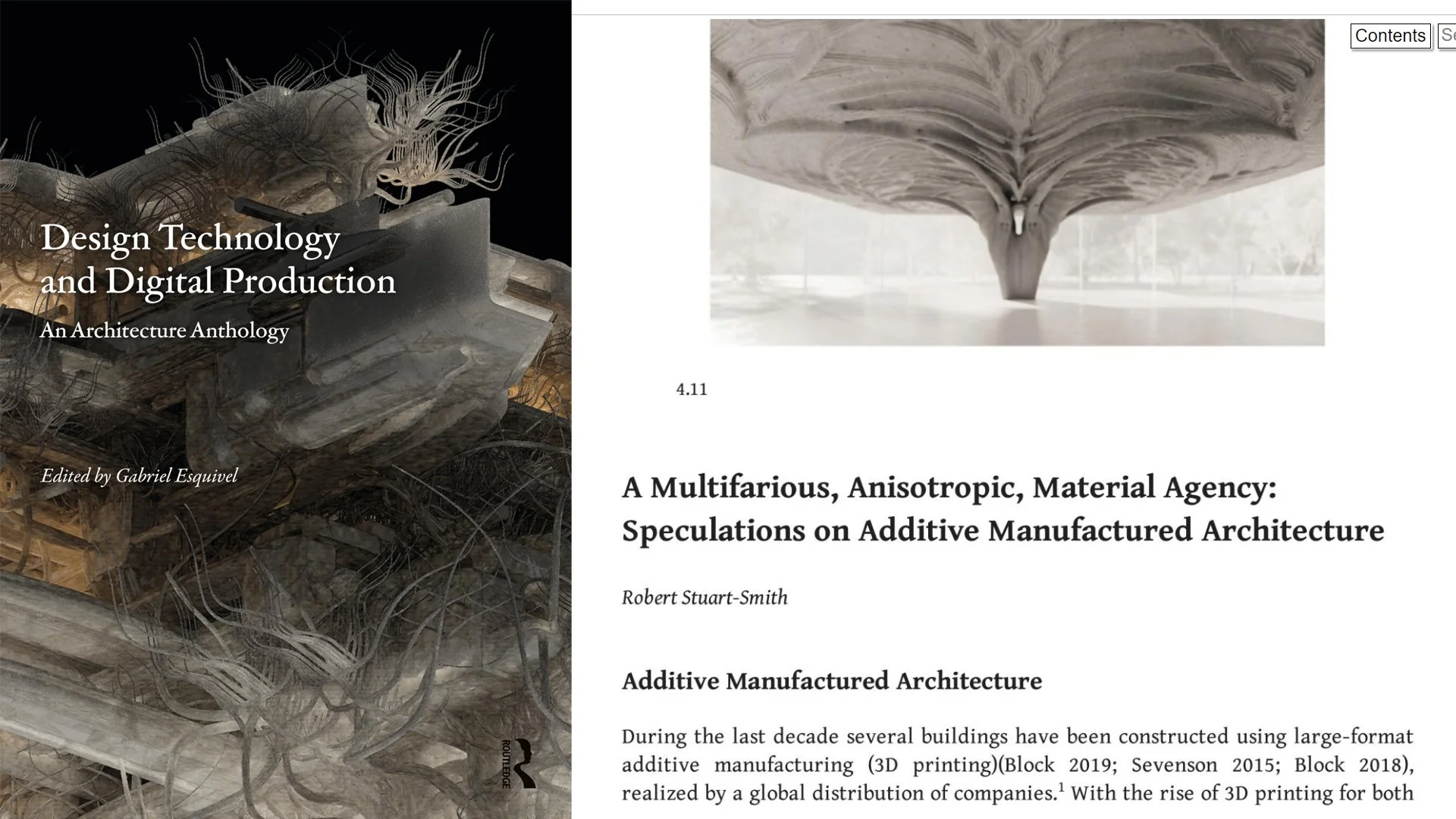 A Multifarious, Anisotropic, Material Agency: Speculations on Additive Manufactured Architecture