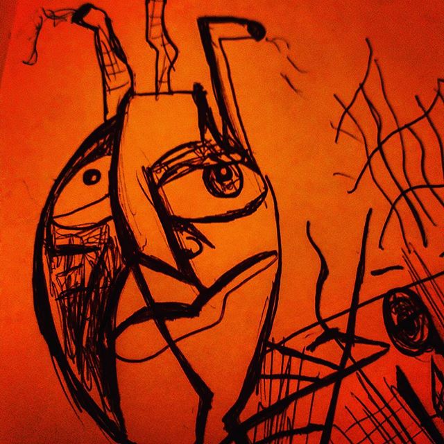 #sketchbook #sketching #doodling #doodle #charactersketch #pendrawing #characterdesign #characterdrawing #drawing #expressionism #art #pensketch #instaart #instart #abstractexpressionism #modernart #artist #emergingart #emergingartist