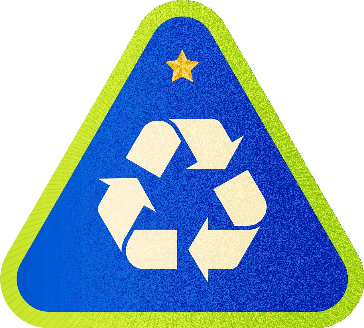 Recycling Renegade: awarded for a perfect score on the Recycling section