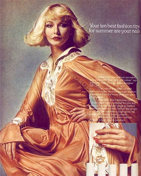 10 best fashion tips are your nails. 💅#1974.  #beautytips #nails #orange #wildoleander #bushwick #1970s #vintageadvertising