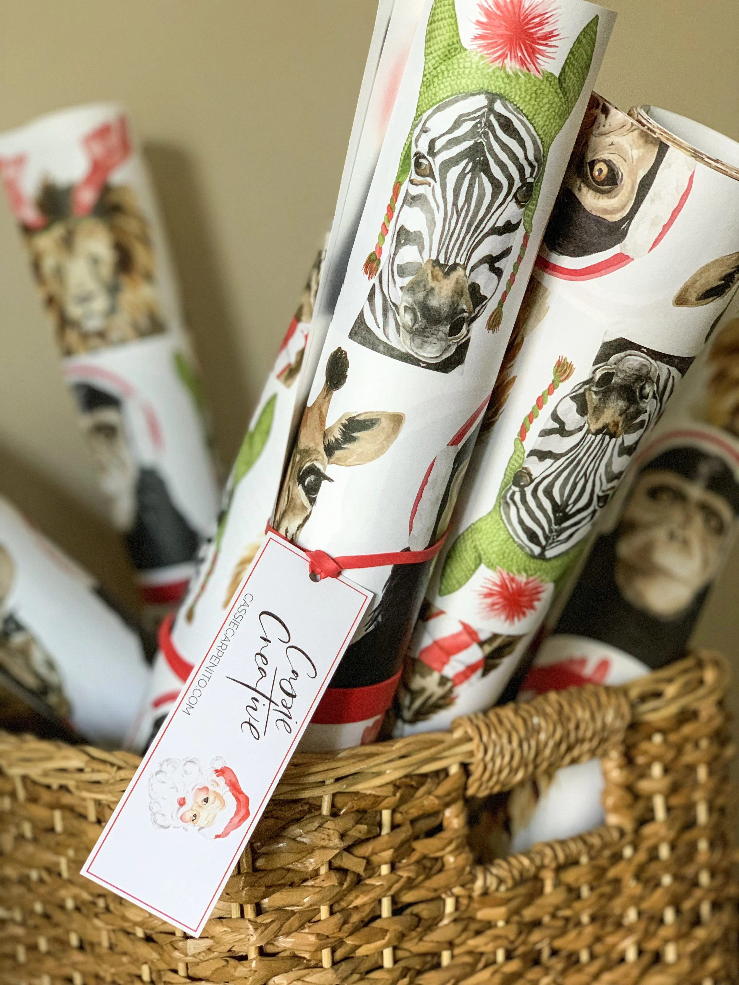 Watercolor Christmas Gift Wrap