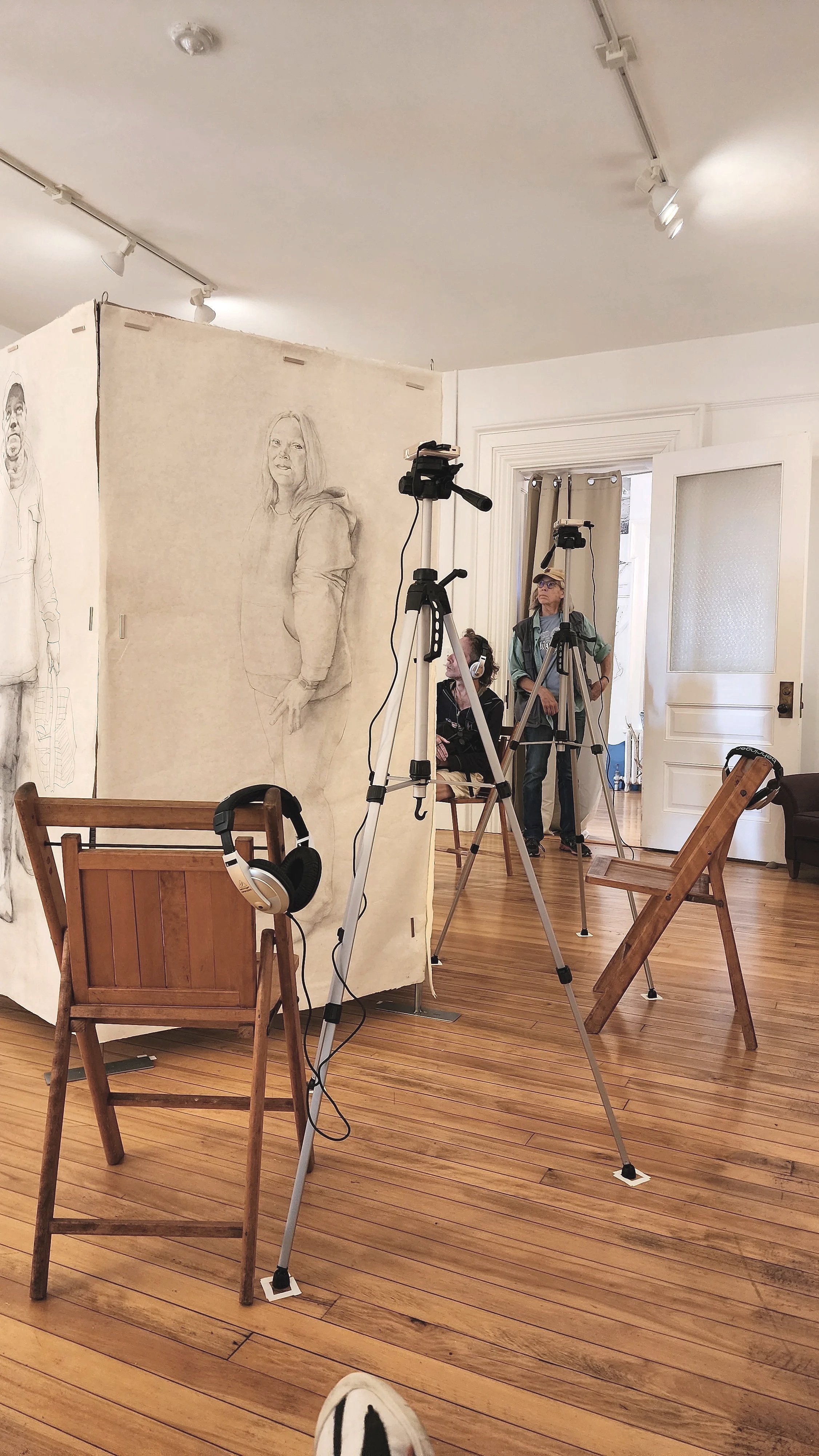 Working Water, Finding Ground, Installation with drawing, video, and soundscape
