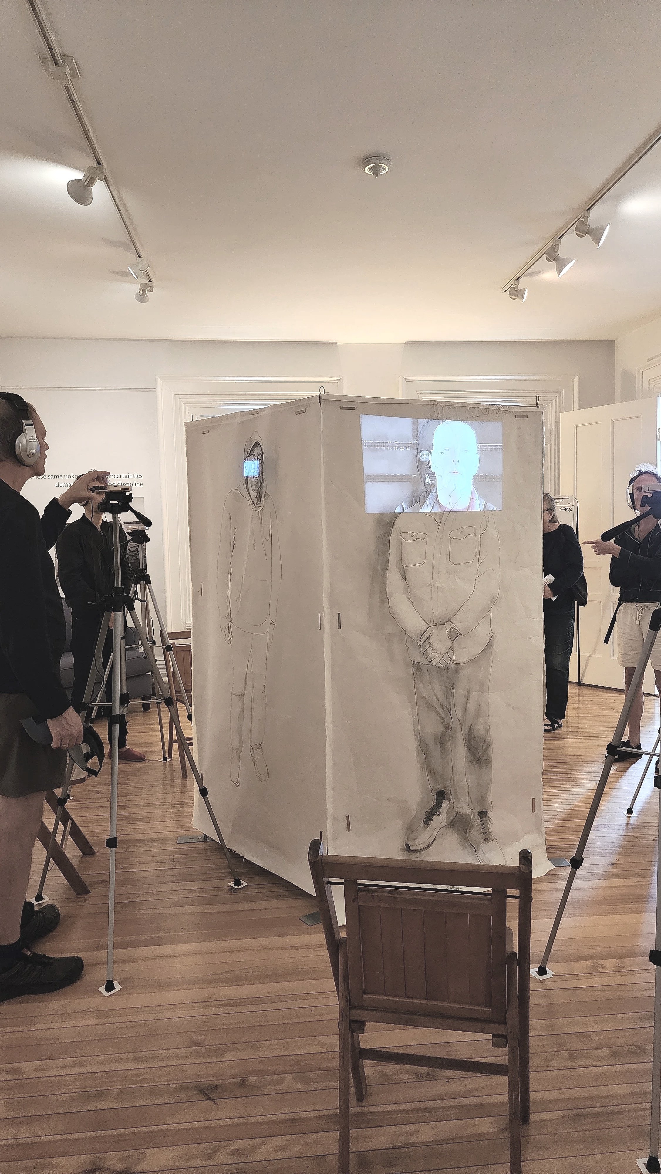 Working Water, Finding Ground, Installation with drawing, video, and soundscape