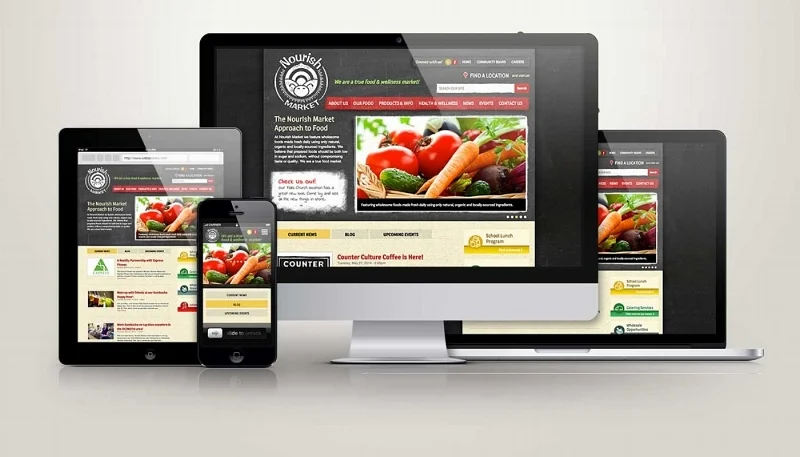 Responsive for Nourish Market Web Design