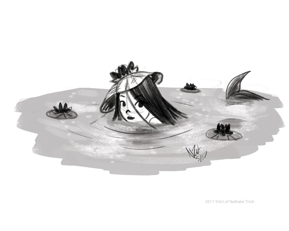 Mermaid Spying Sketch