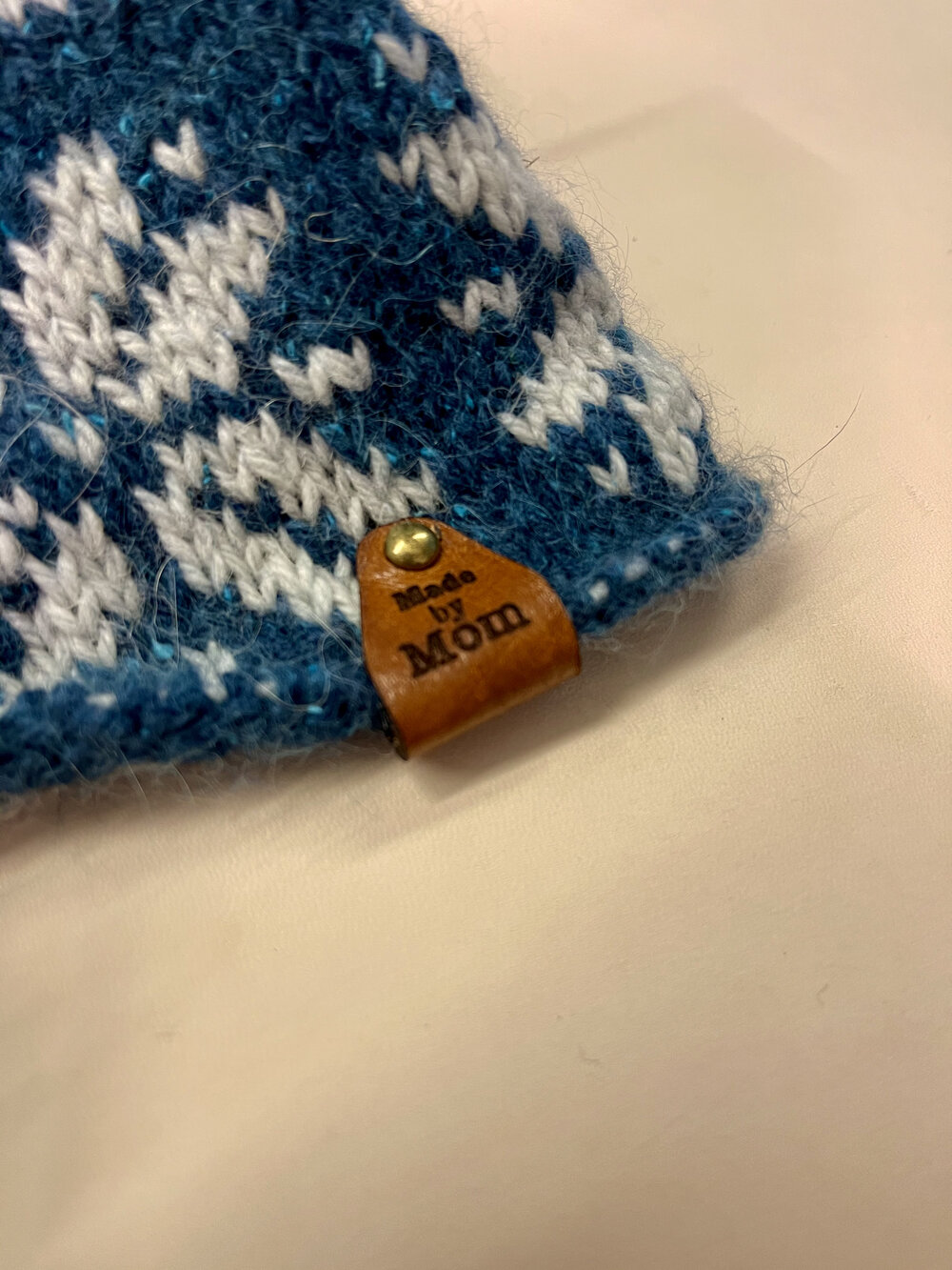 Custom Leather Label for Knitted Items 