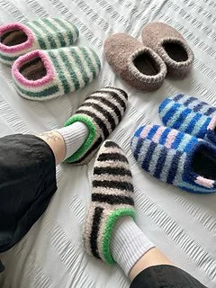 Felting Fun: Sailor Slippers