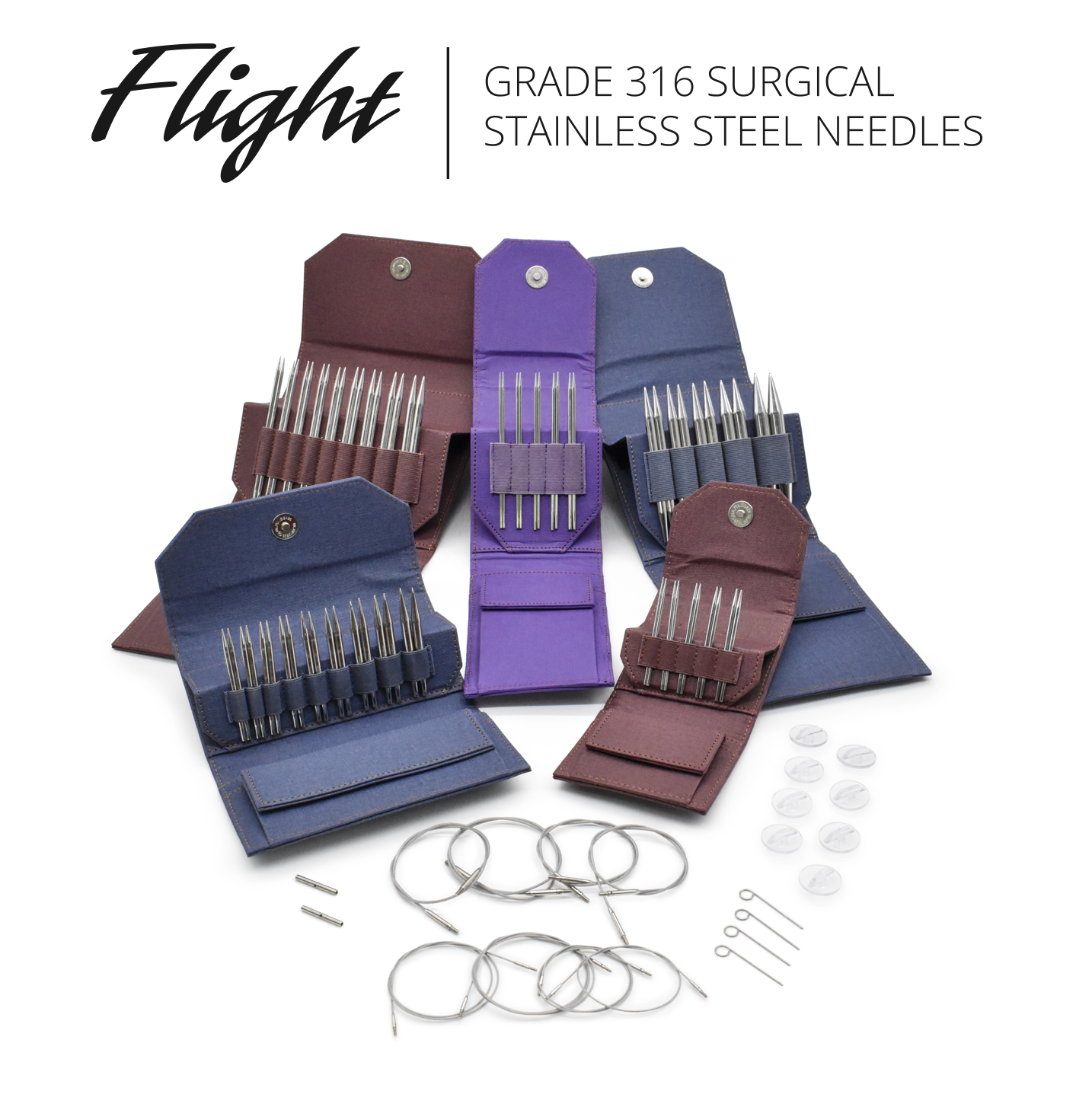 LYKKE Flight Needle Sets – Stainless Steel with Swivel Cables 