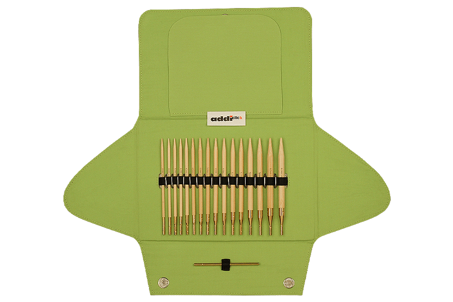 Addi Bamboo Click Interchangeable Knitting Needle Set – 8 Sizes