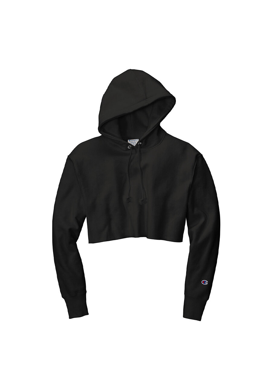 Champion ® Women’s Reverse Weave ® Cropped Cut-Off Hooded Sweatshirt