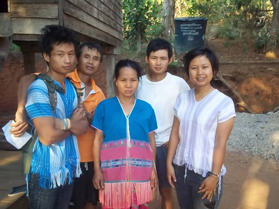 One of our college students with her family. She will be the first woman in her family to receive an education beyond elementary school.