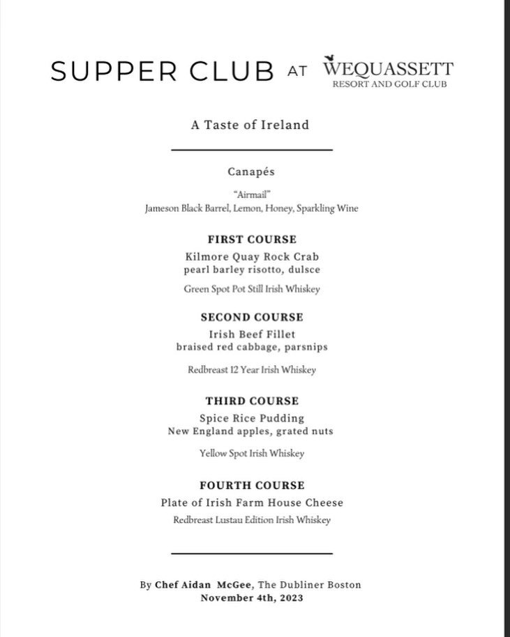 Who has tickets for tonight&rsquo;s Supper Club at @wequassett featuring @thedublinerboston Chef Patron @mcgeeaidan ?  We do!  Stayed tuned for a sneak peak of dinner ! If you aren&rsquo;t lucky enough to be going tonight check out @wequassett websit