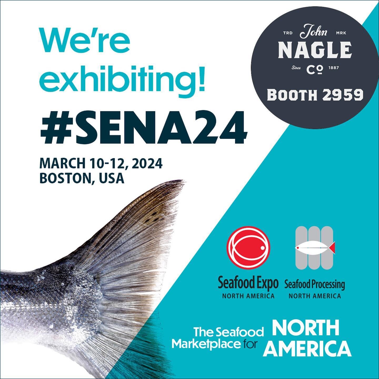 Breaking News ! John Nagle Co is excited to exhibit at the 2024 Seafood Expo North America (#SENA) this weekend. We are looking forward to meet with our customers, vendors, and future partners. Please stop by our booth #2959  we look forward to seein