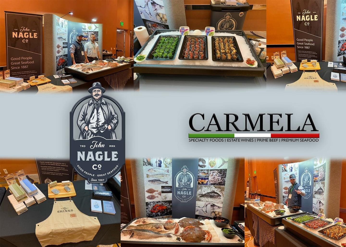 We had a great time this week at @carmelafoods Spring Food Show 2024, we loved &lsquo;Talking Fish&rsquo; with all of @carmelafoods regional customers and sales reps ! Our team displayed some local New England Ground Fish and sampled some delicious p