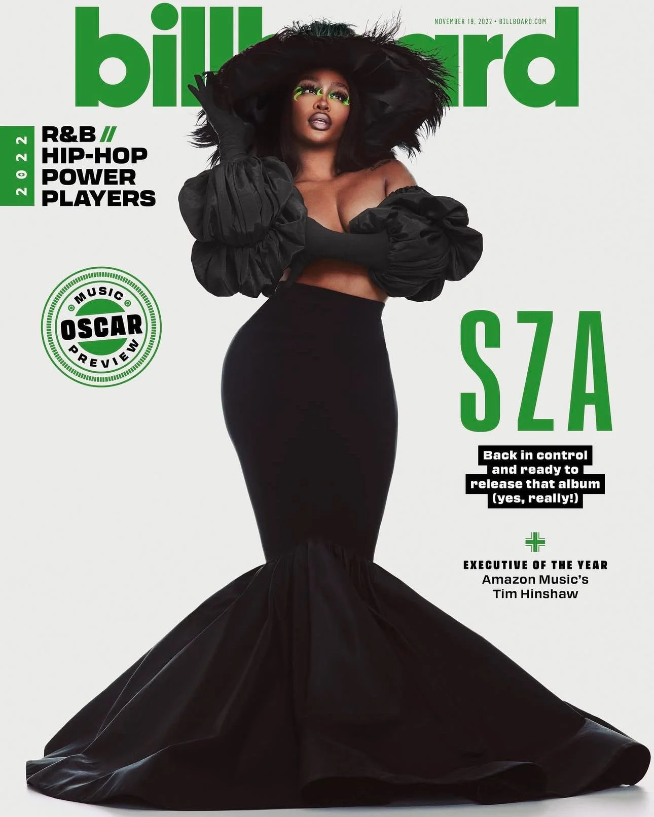 Billboard cover featuring SZA; Ale Sosa served as Lighting Director.