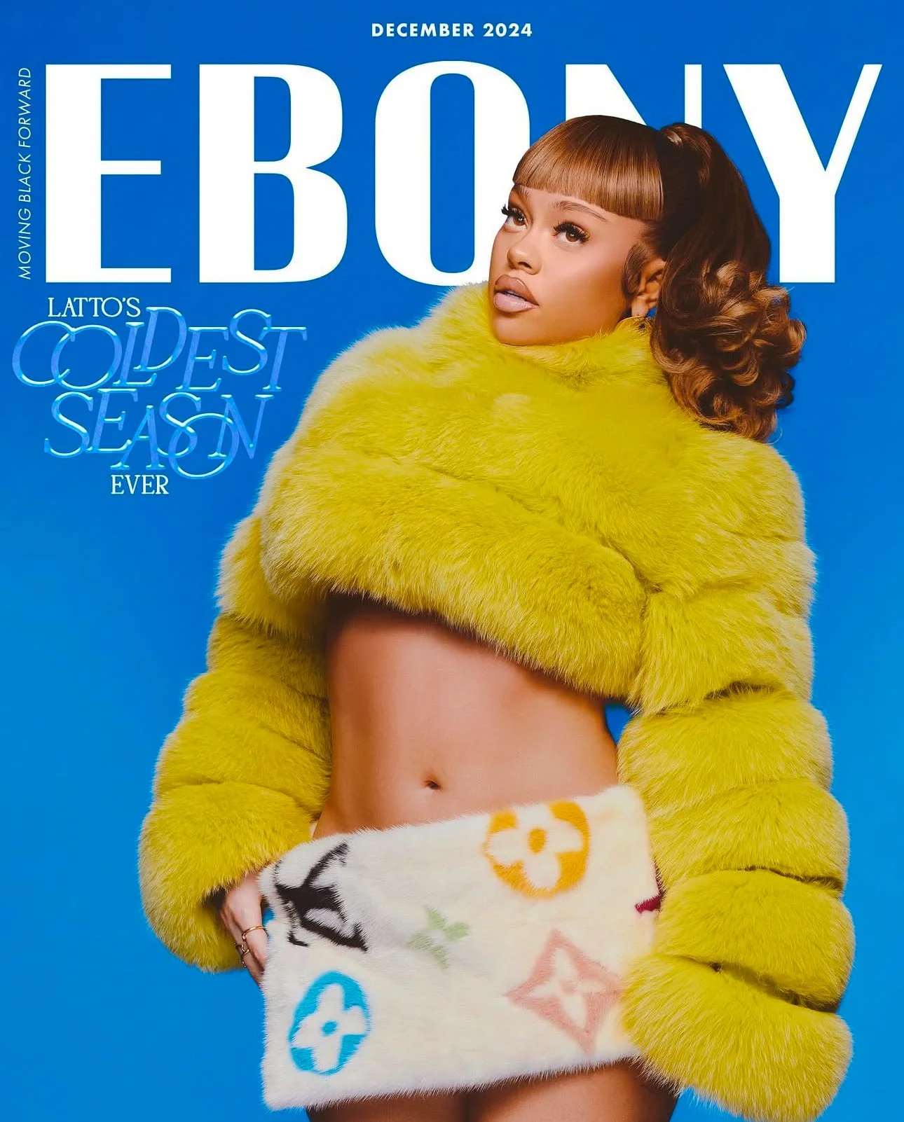 Ebony cover featuring Latto; Ale Sosa served as Lighting Director.