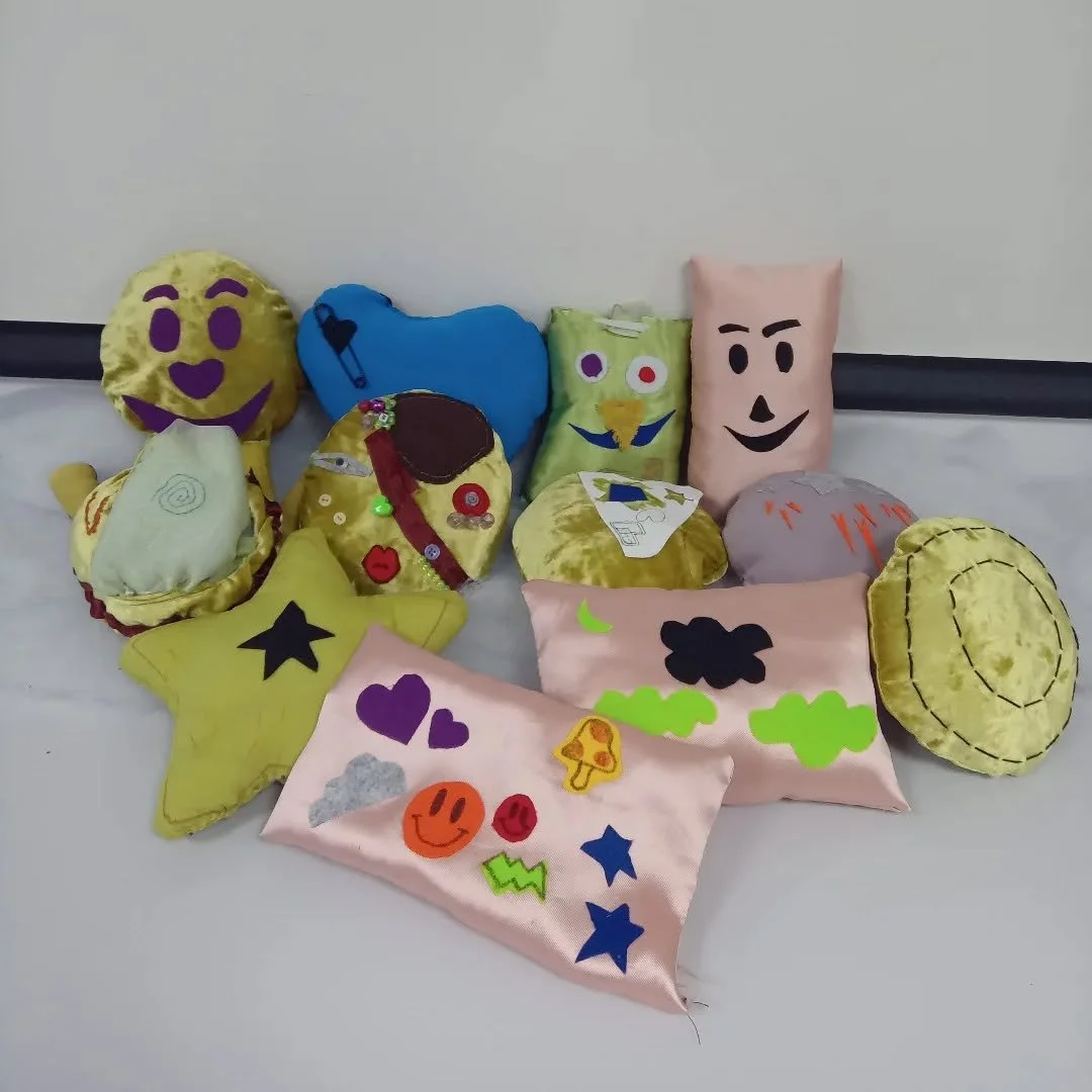 Some great 'plushies' made at our @schreibsssss creative health workshop today! Which one's your favourite?