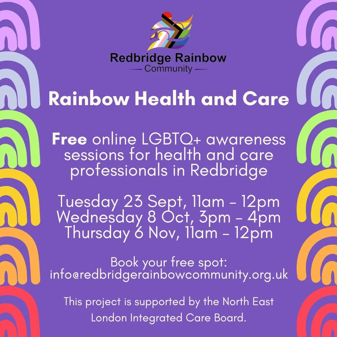 We're looking forward to our free online awareness session for people working in health and care organisations, services and groups - we're hoping for a mix of people such as receptionists, doctors, nurses, care workers, dentists and more. Follow the