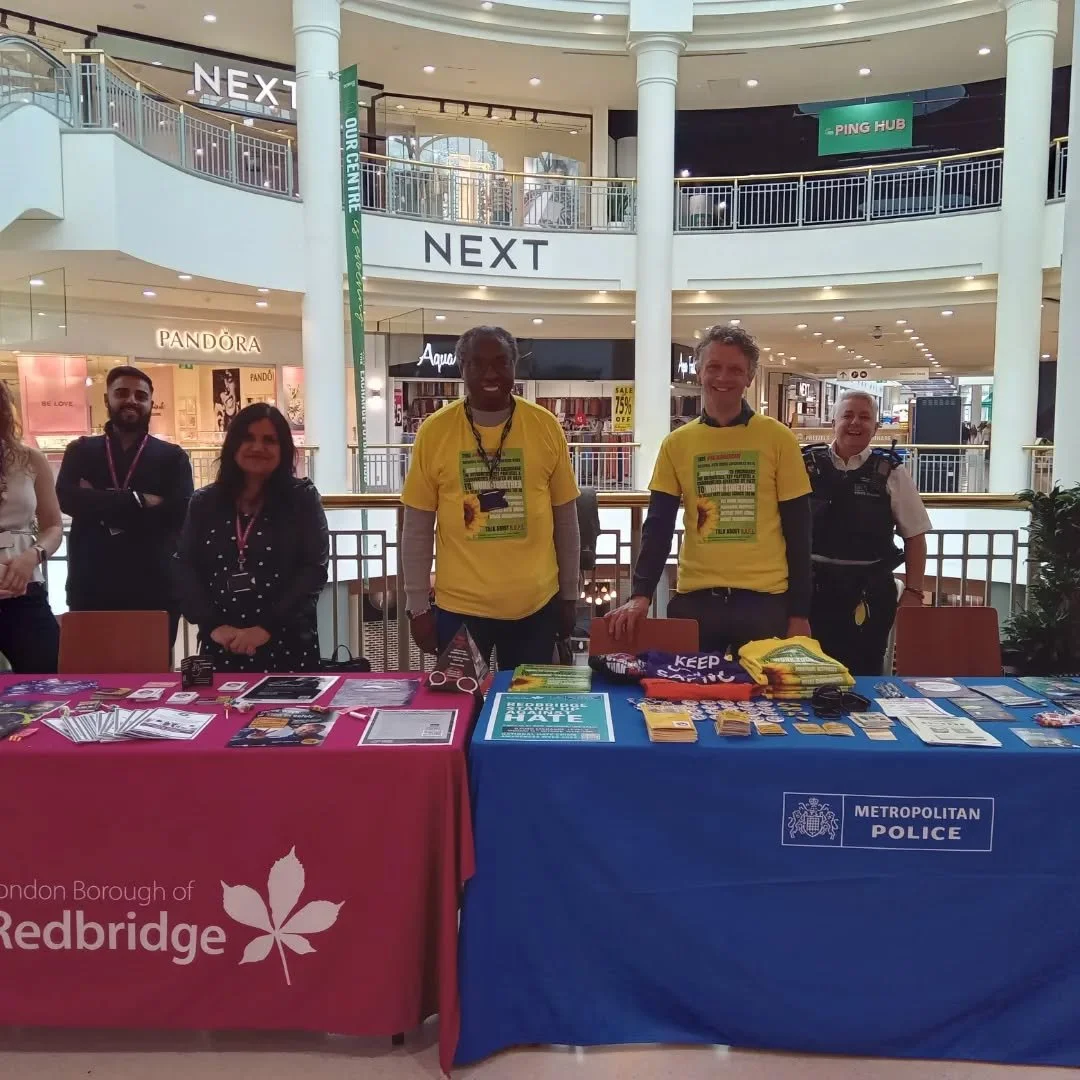 We're down at The Exchange Level 2 outside TK Maxx on the #hatecrimeawarenessweek stall with @redbridgecouncil @metpolice_eastarea @oneplaceeast. We're speaking to people about preventing and reporting hate crime and accessing support for victims.