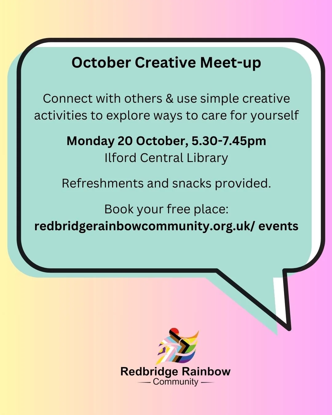 There's still time to join our next creative meet-up on this Monday 20 October. Link in bio to book your free spot!