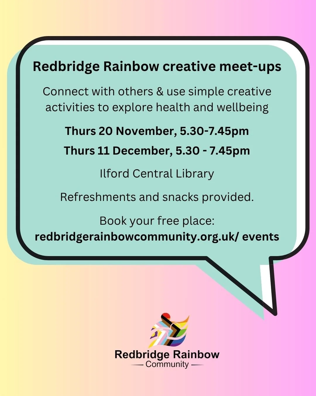 Join us next Thurs 20 November for our creative meet-up where we'll have a go at glass-painting. Link in bio to book your free spot!