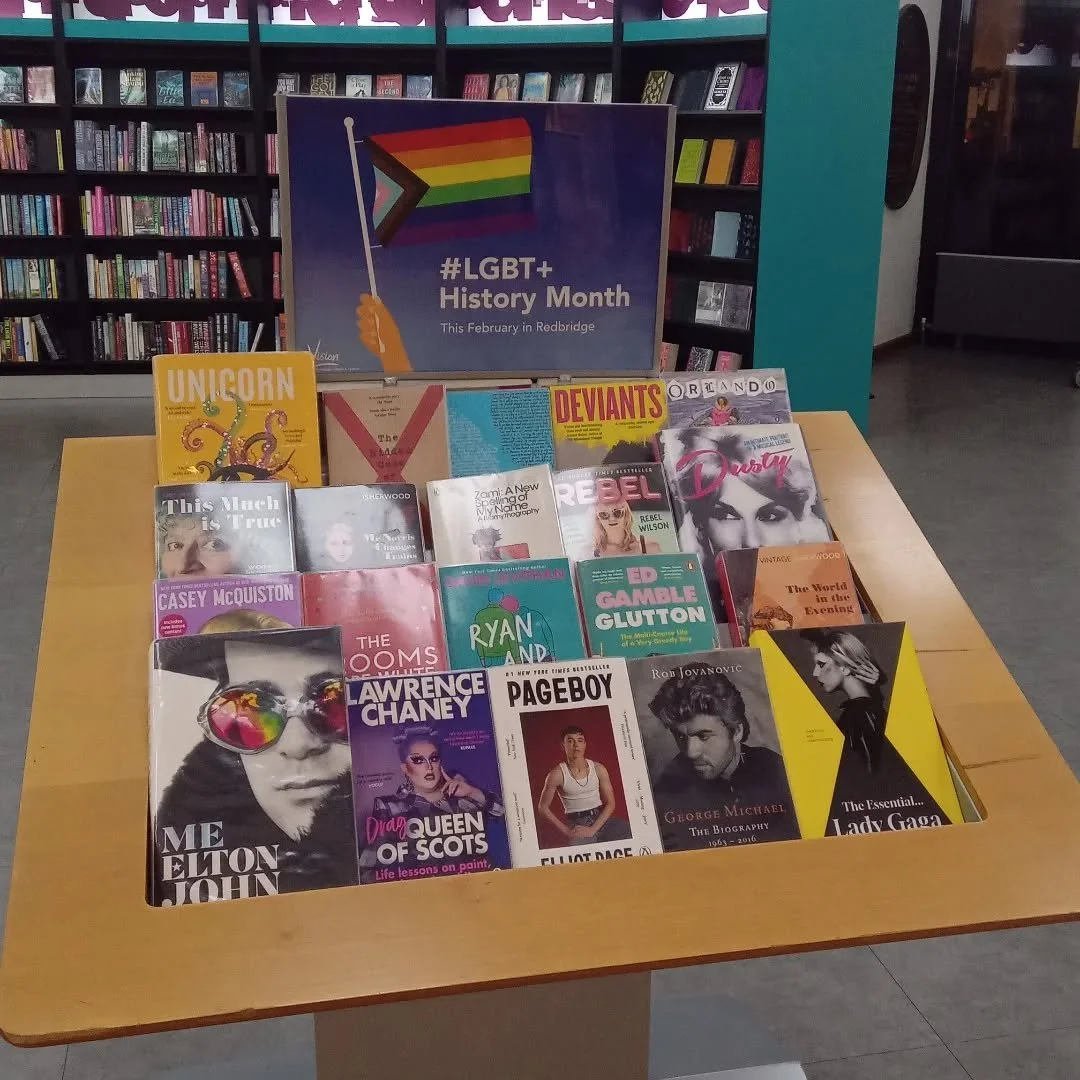 Some great #lgbthistorymonth reads at Redbridge Central Library @redbridgelibraries