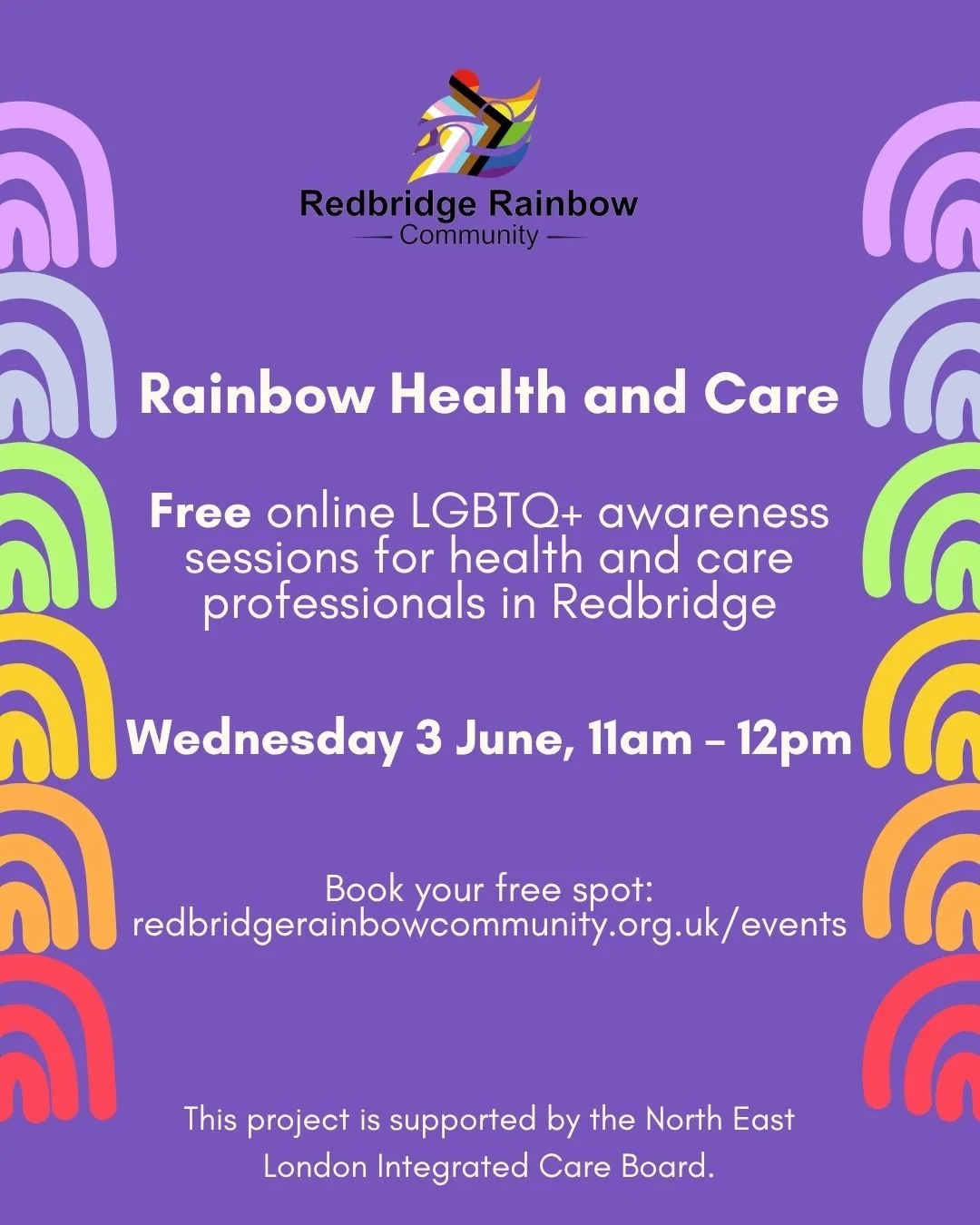 Do you or someone you knwo work or volunteer in a health or care service or organisation? Our next FREE LGBTQ+ awareness online session is on this comign Weds 3 June 11am-12pm. LInk in bio to book your free spot!