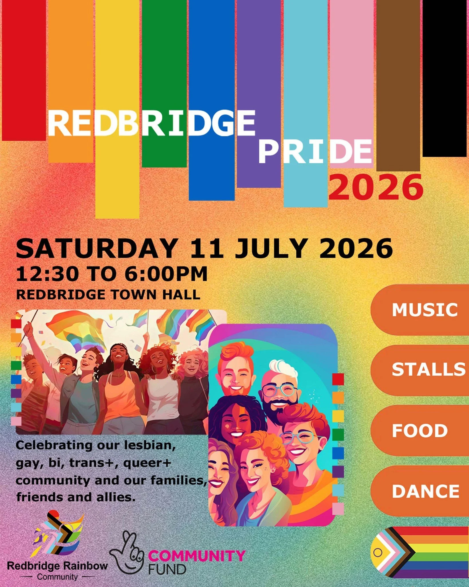 TWO WEEKS to go until Redbridge Pride 2026 on 11 July! We've got a packed event full of music, dance, crafting, information, food and more. Grab your free ticket via link in bio.
