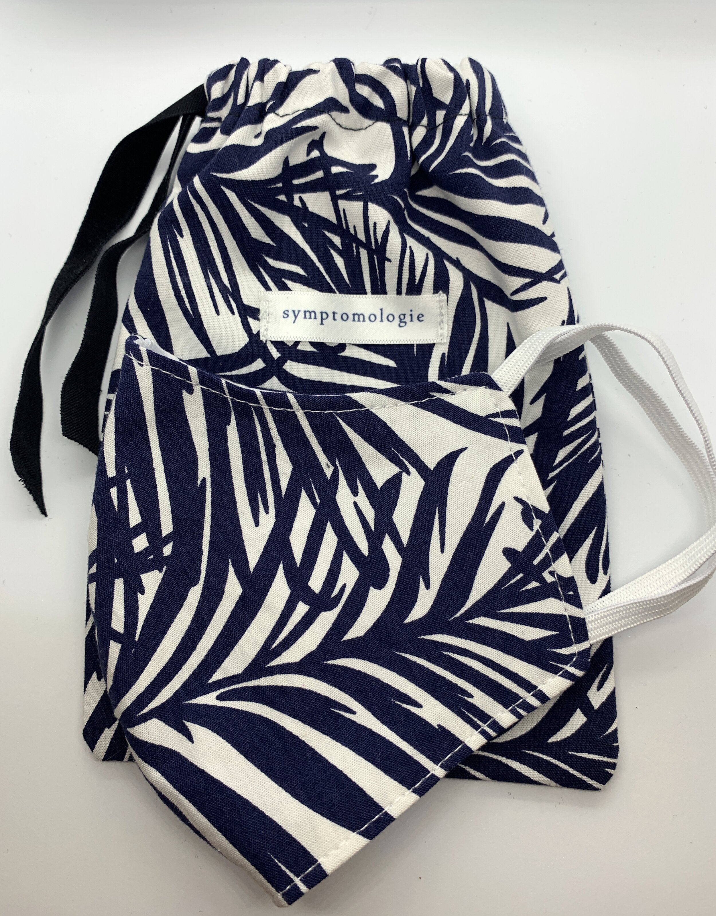 navy palms fashion mask