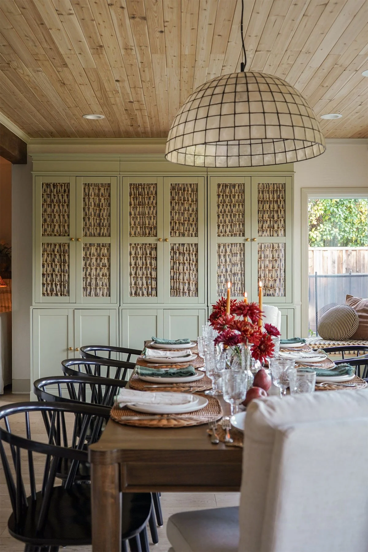 DIY No-Sew Cabinet Curtains