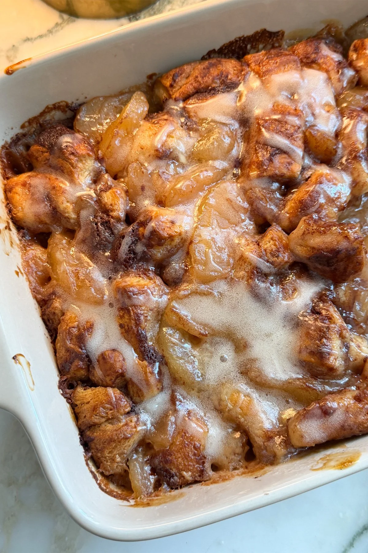 Easy Apple Pie Cinnamon Roll Casserole