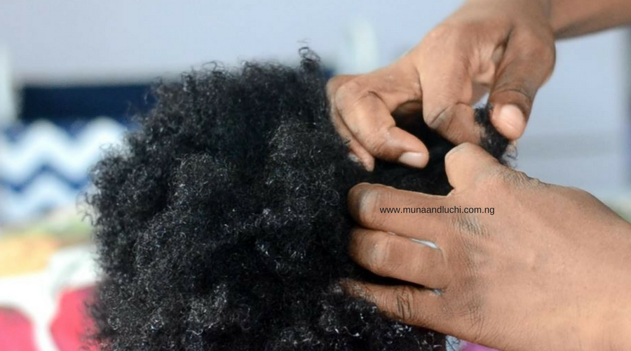 Always use you fingers to gently remove knots and tangles on your child's hair 