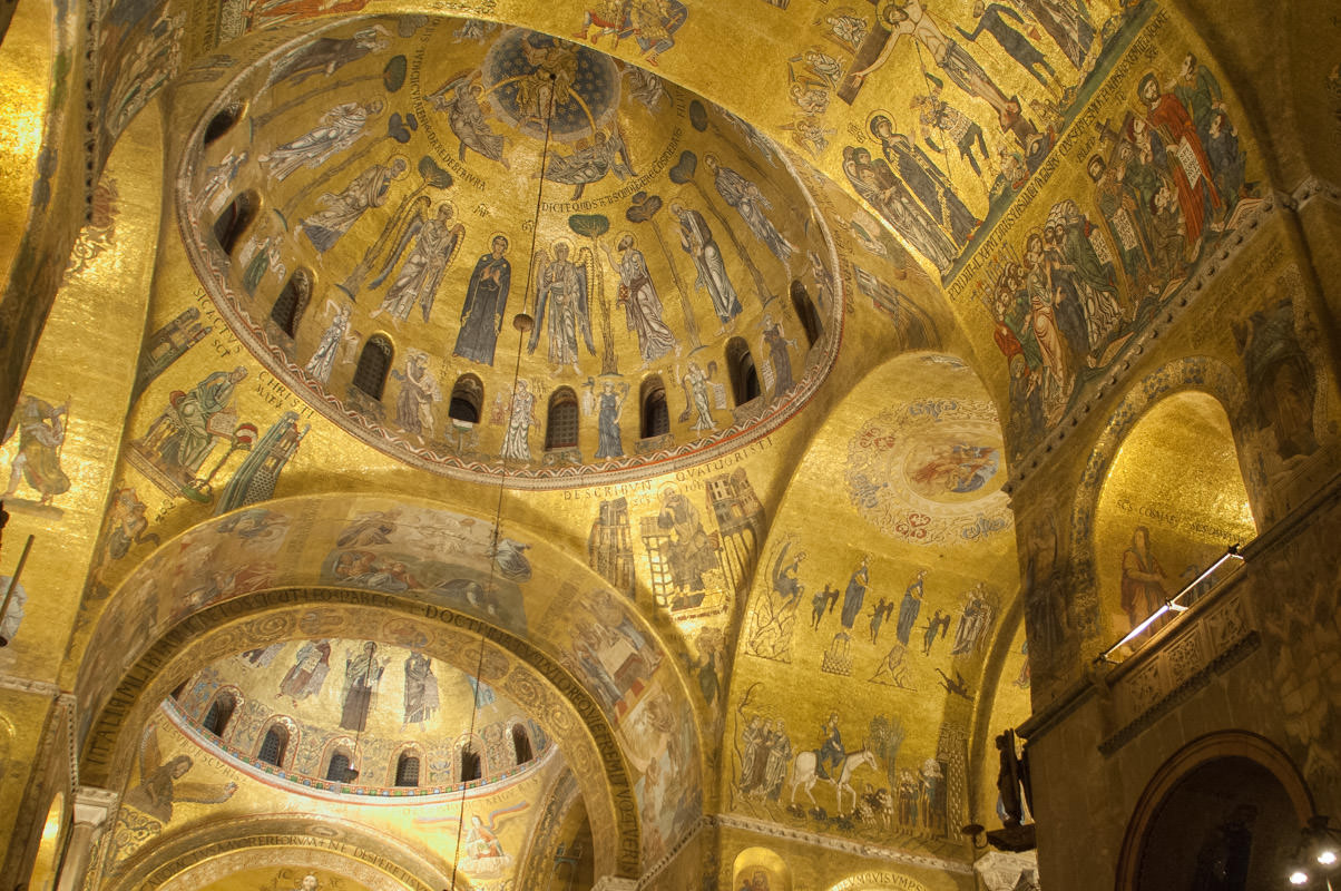 Inside the Basilica of San Marco.