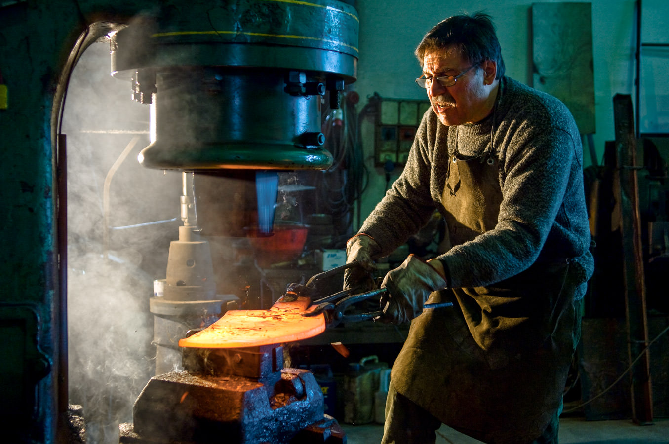 The blacksmith at work