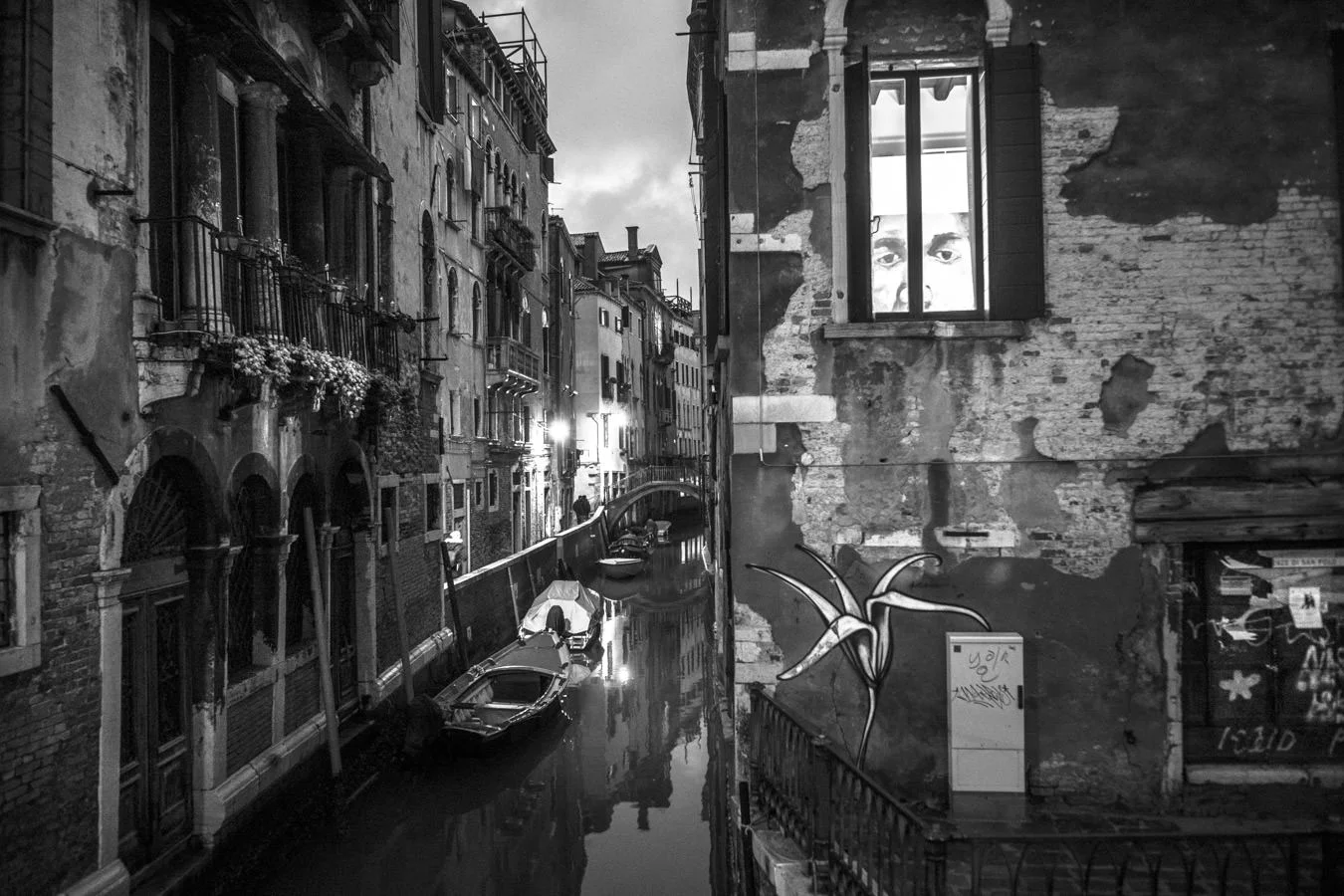An hidden canal during the first Photo Tour in Venice on the 1st January 2018