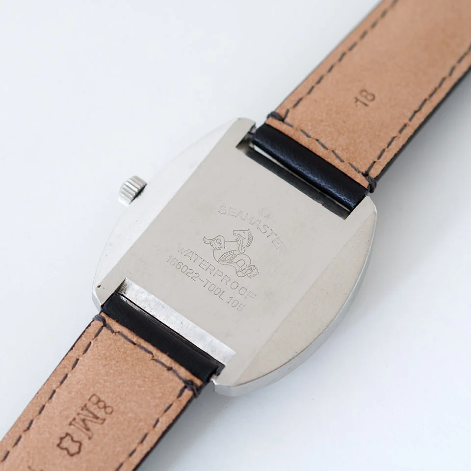 The seahorse of an Ω Omega Seamaster watch