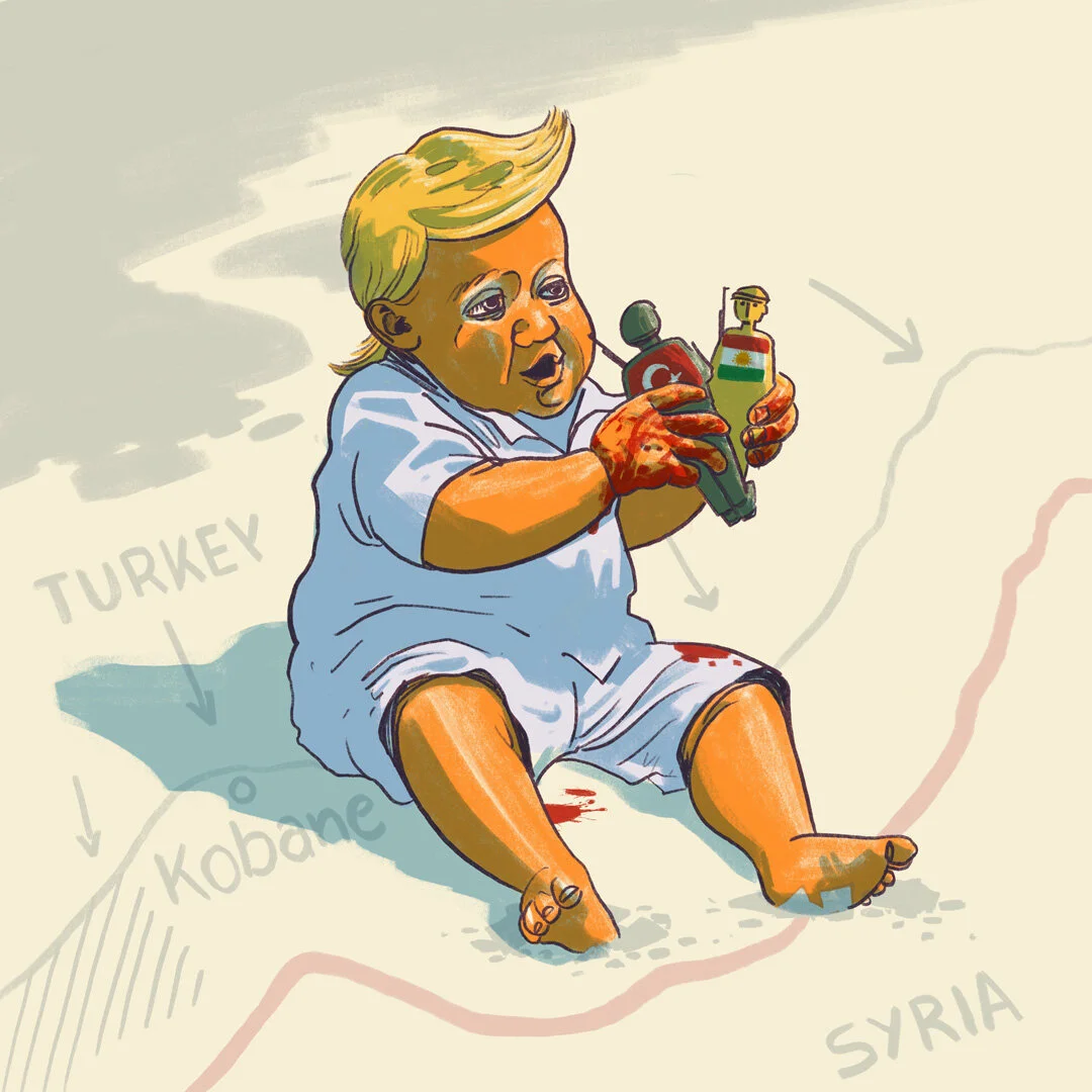 Trump and the betrayal of the Kurds - Speculative editorial illustration