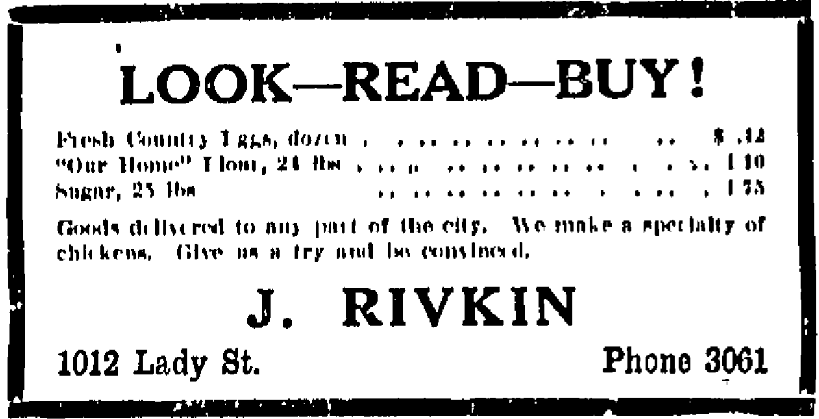 Rivkin’s 1921