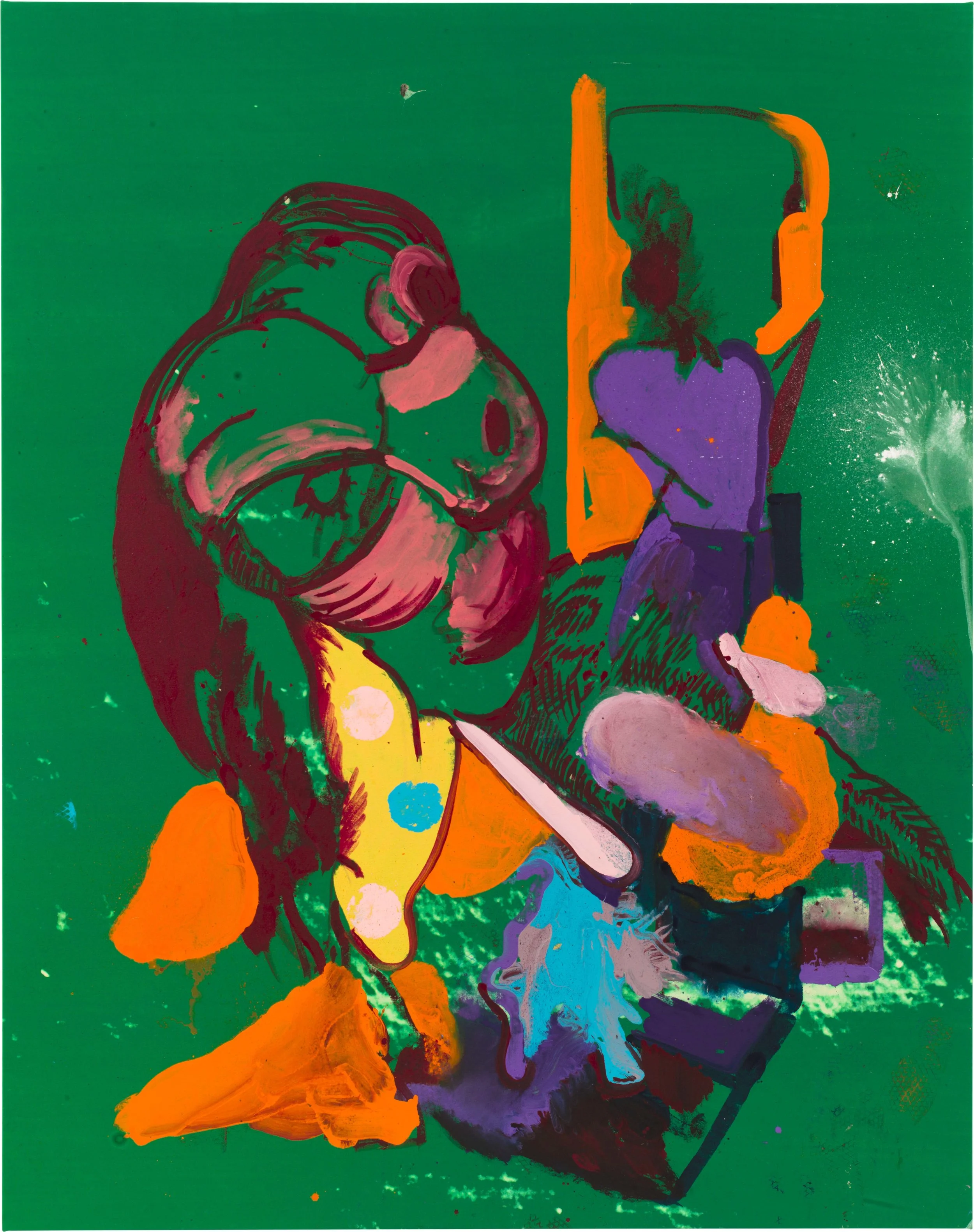 Drew Beattie William on the Lawn 2016 acrylic on canvas 96 x 76 inches