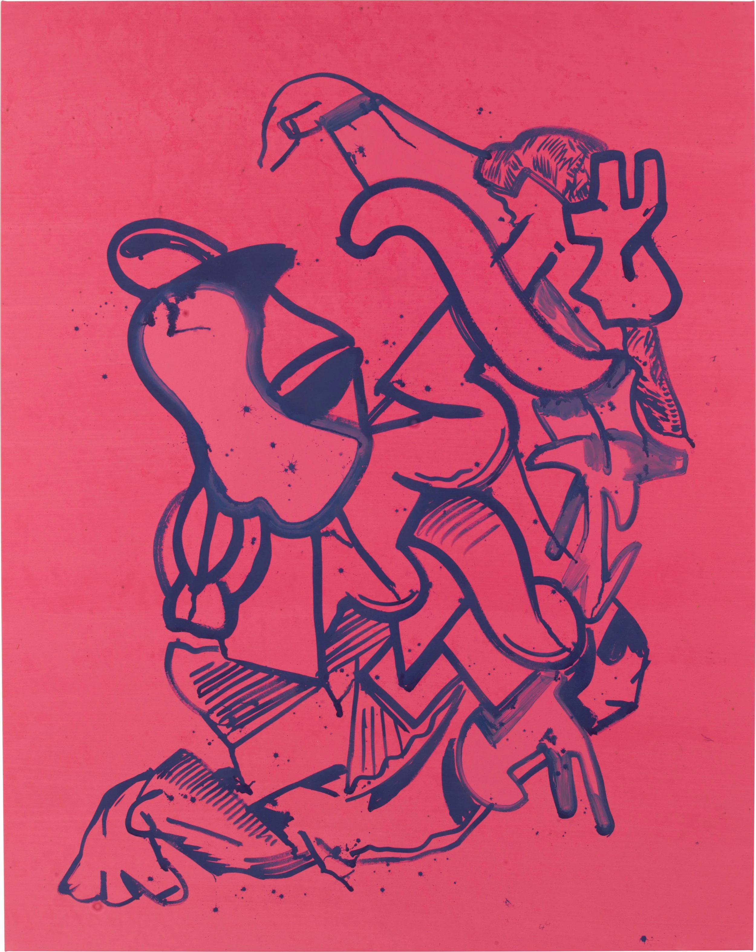 Drew Beattie Albert Wishkins 2016 acrylic on canvas 96 x 76 inches