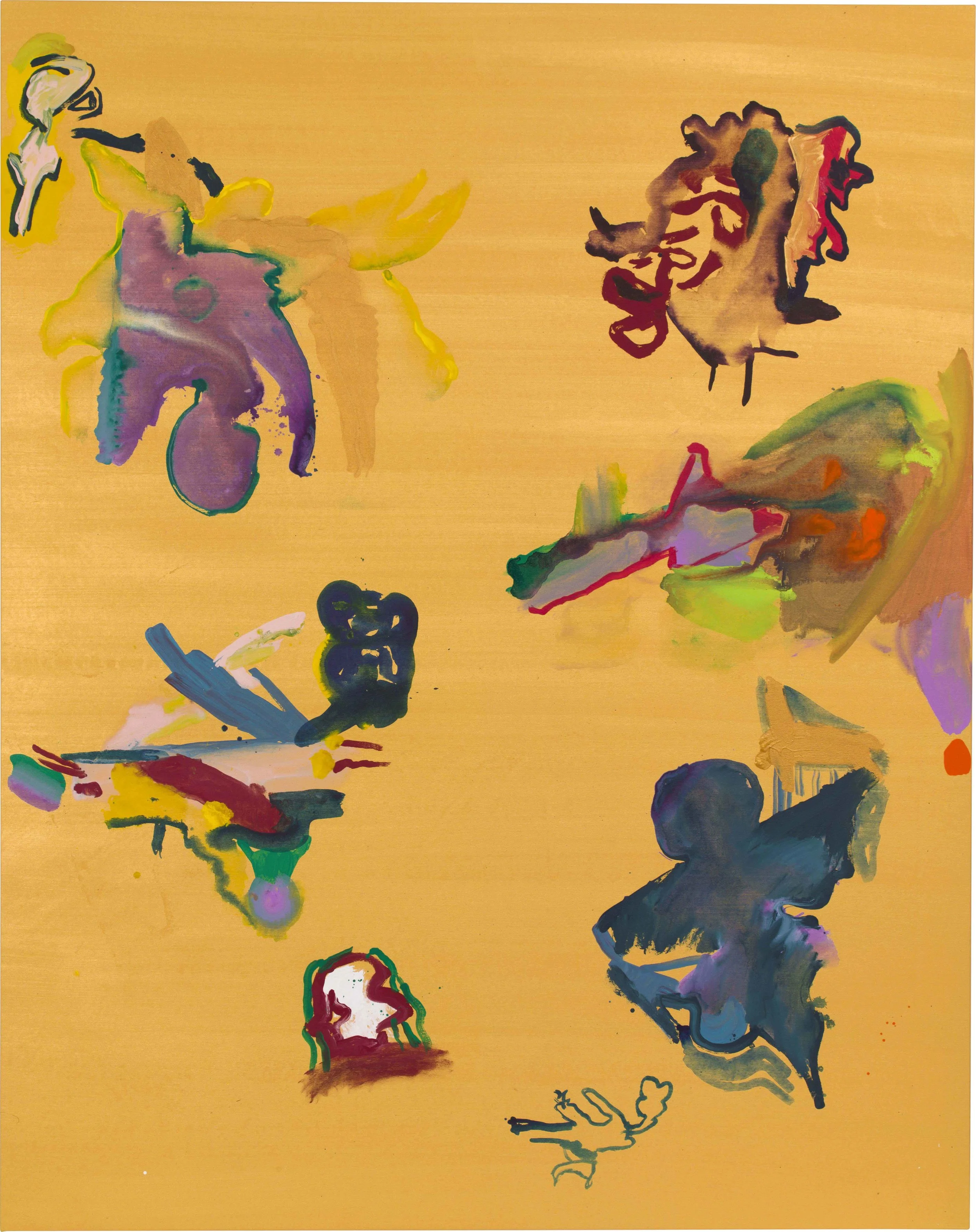 Drew Beattie and Ben Shepard Gold Chart 2015 acrylic on canvas 96 x 76 inches