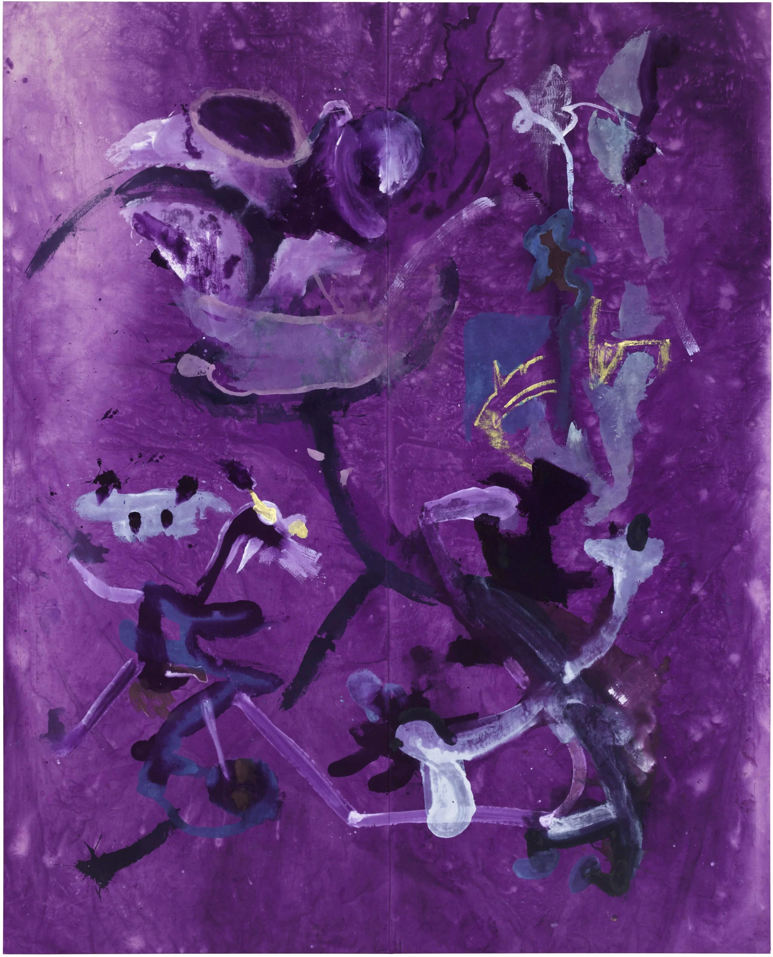 Drew Beattie and Ben Shepard Night Garden 2015 acrylic on canvas 166 x 134 inches