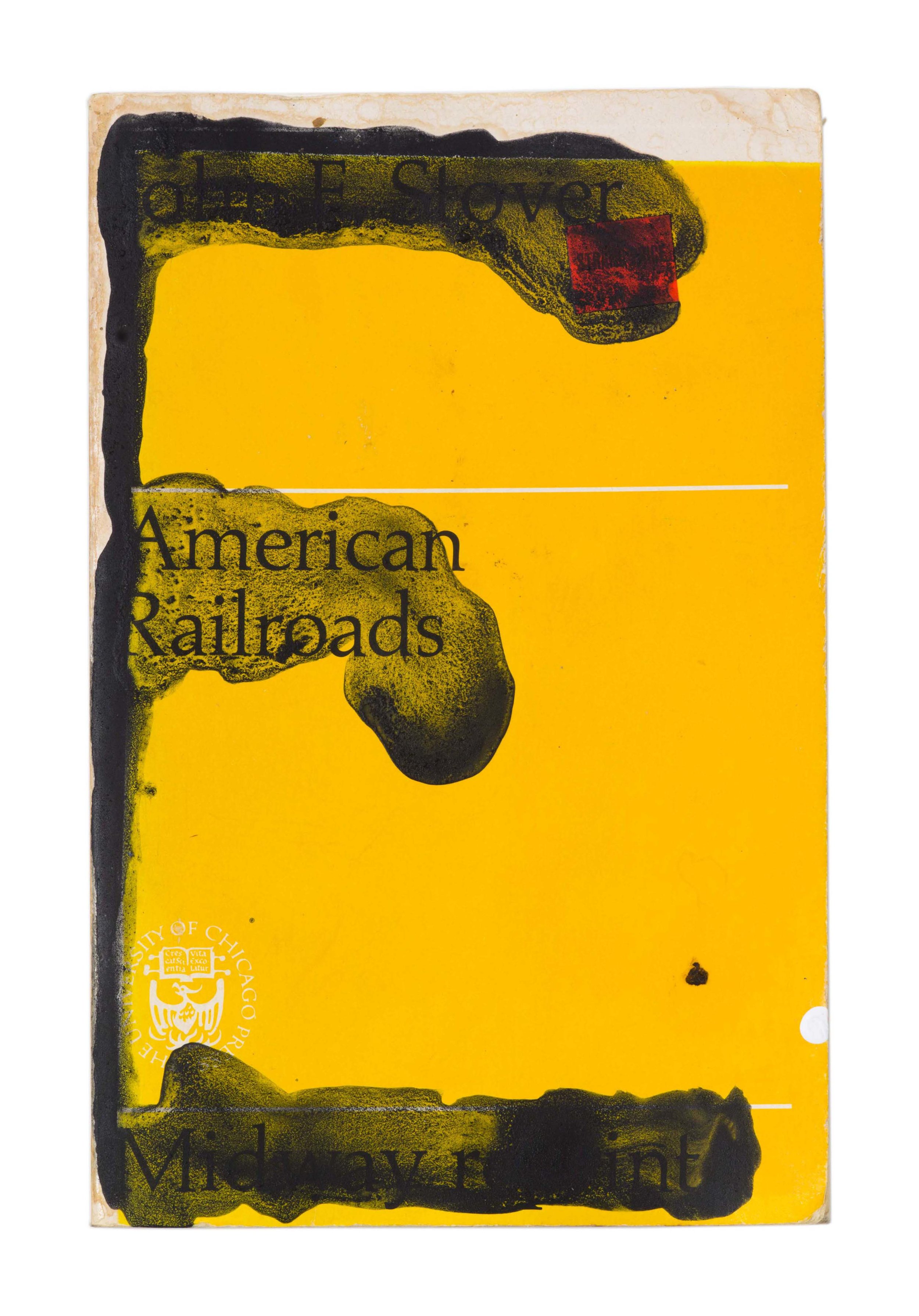  Drew Beattie and Ben Shepard  American Railroads   acrylic on used book 2016 8 ½ x 5 ½ inches 