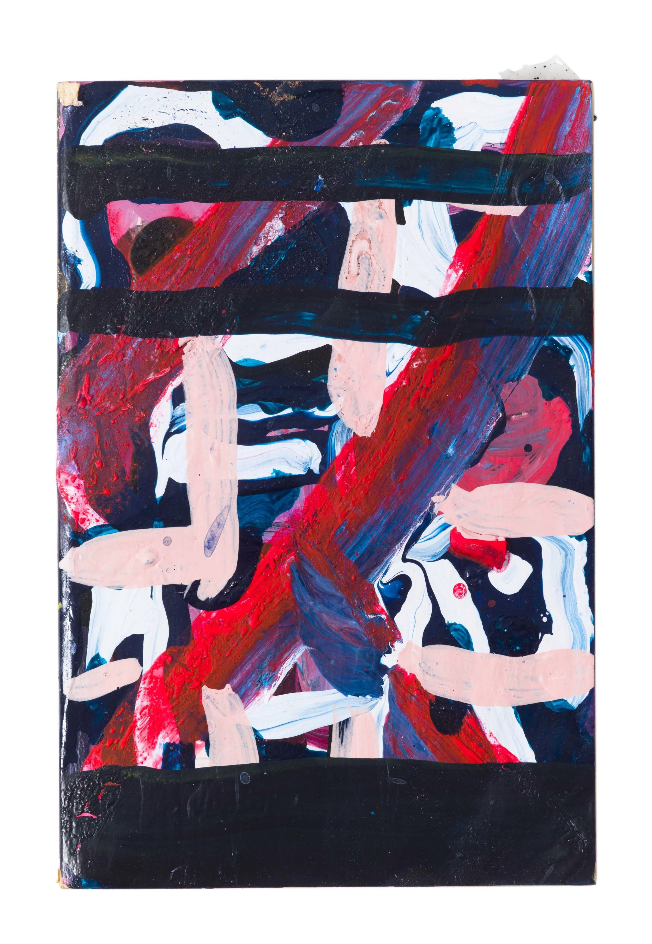 Drew Beattie and Ben Shepard The Power Elite acrylic on used book 2016 8 x 5 ⅜ inches