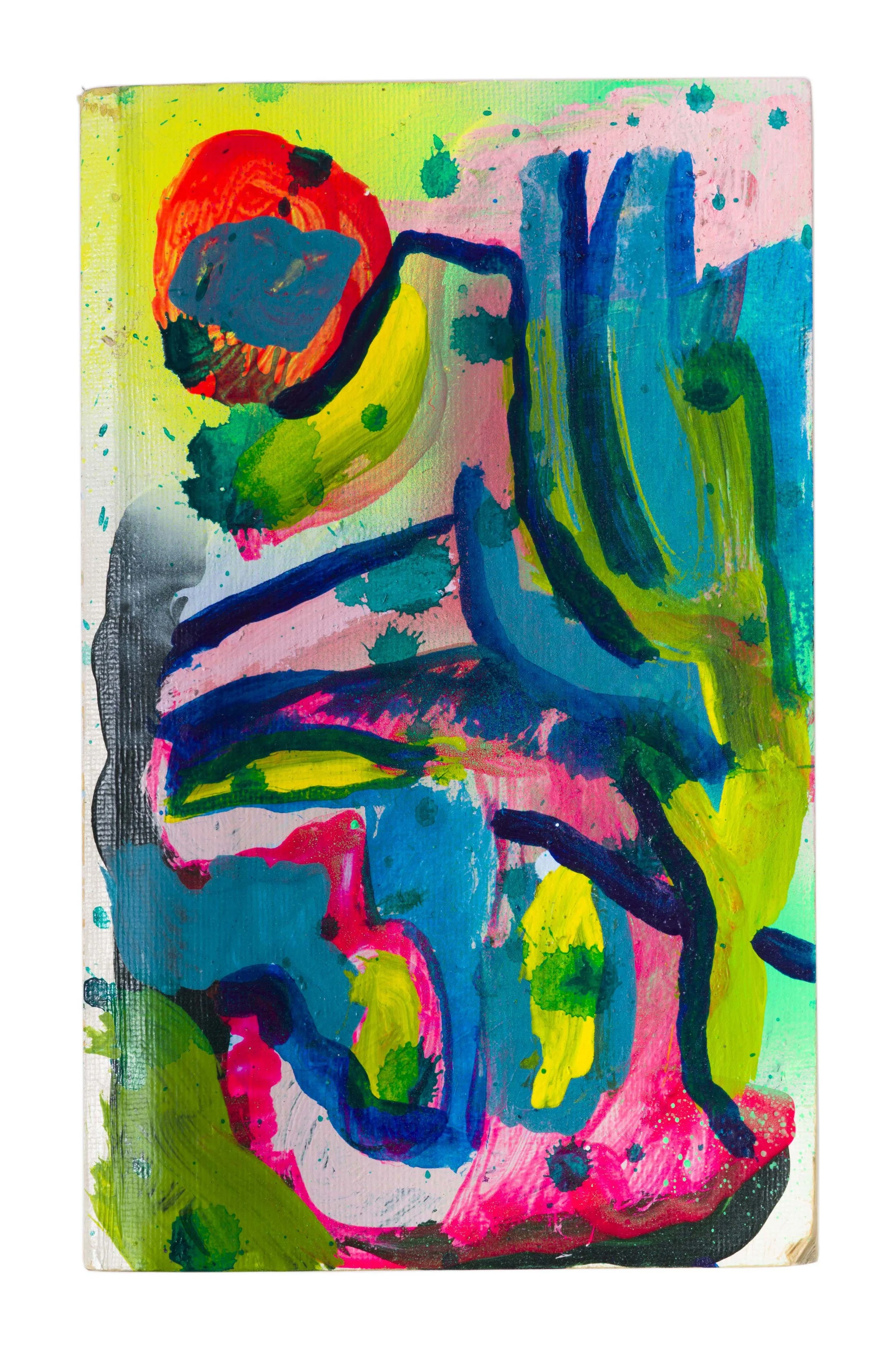 Drew Beattie and Ben Shepard Turbulent Years acrylic and spray paint on used book 2016 8 ¼ x 5 ⅛ inches