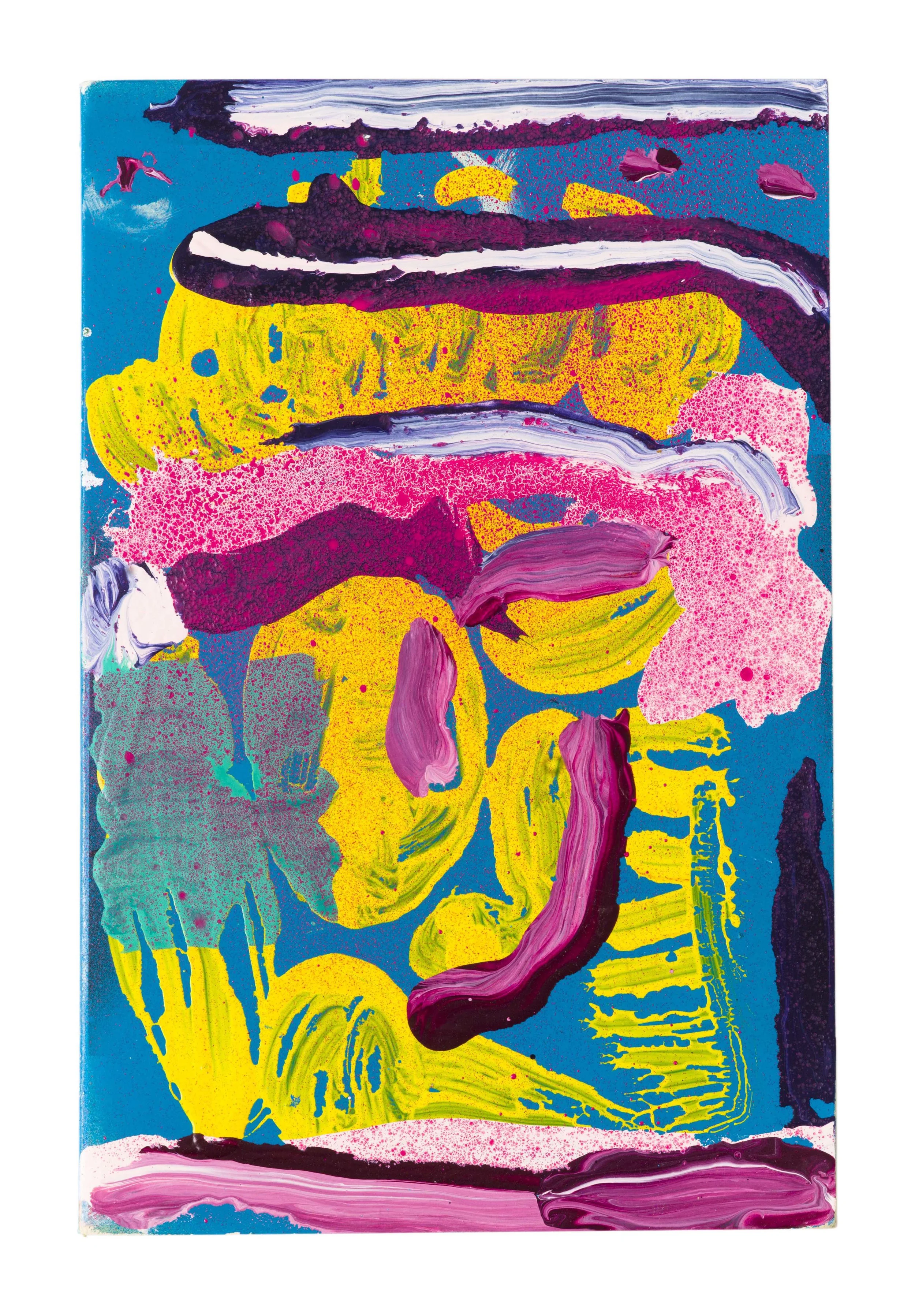Drew Beattie and Ben Shepard A History of Warfare acrylic and spray paint on used book 2016 8 x 5 ¼ inches